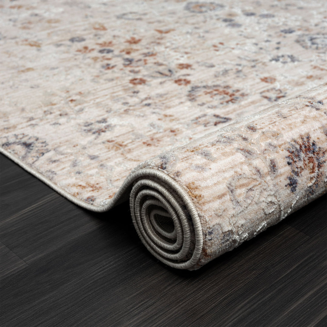 9 X 12 Ivory Floral Area Rug Image 9