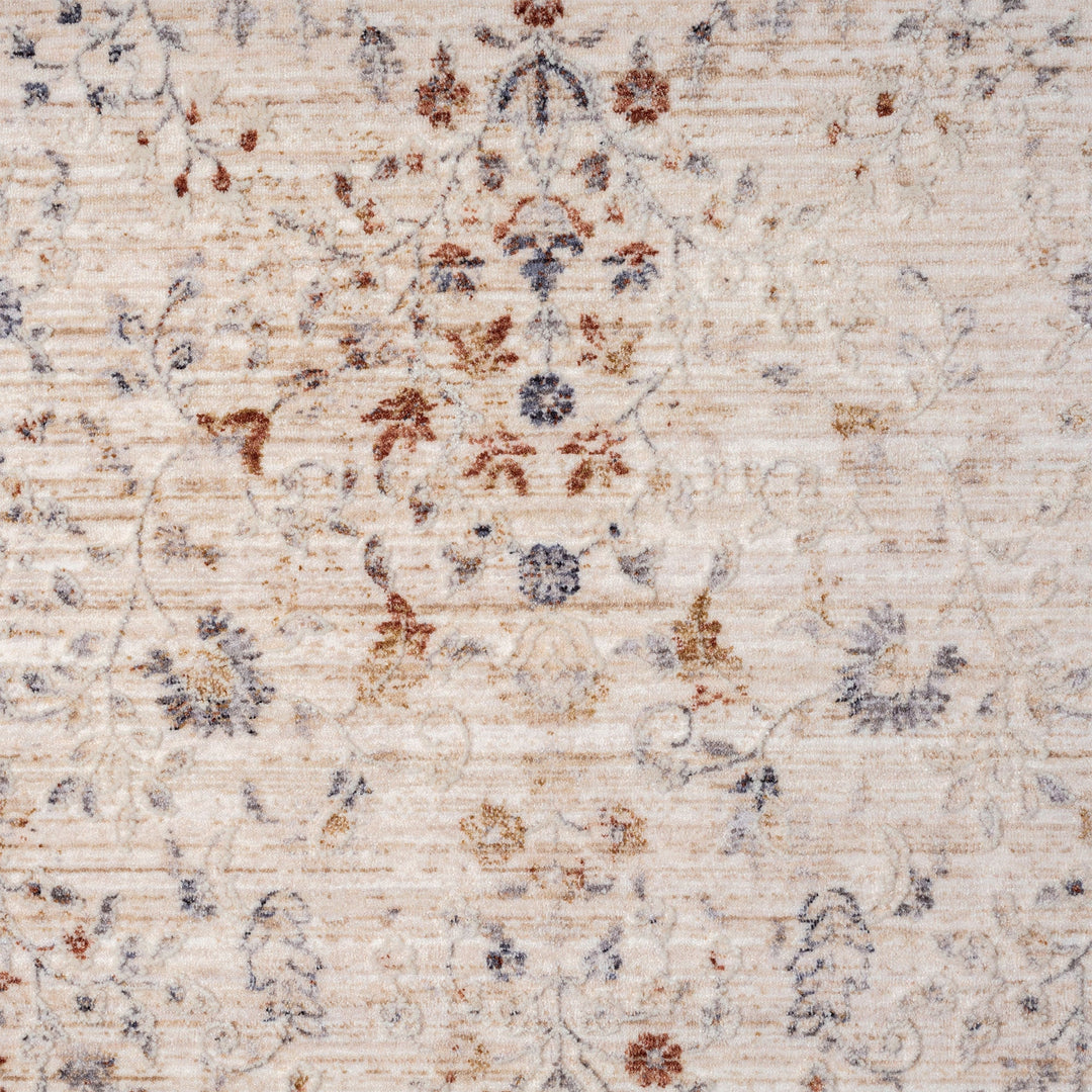 9 X 12 Ivory Floral Area Rug Image 10