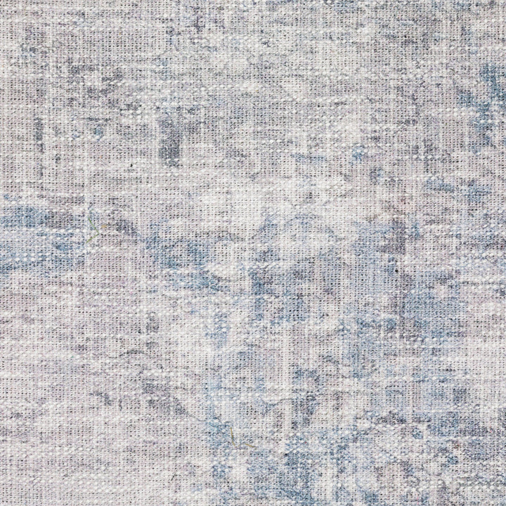 2 X 8 Grey And Blue Abstract Power Loom Stain Resistant Runner Rug Image 9