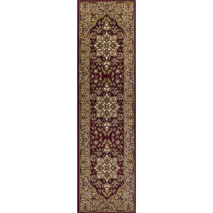 2 X 8 Red Or Beige Medallion Runner Rug Image 5