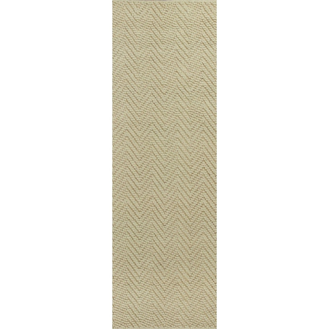 5X8 Ivory Herringbone Hand Woven Jute Indoor Area Rug Image 1