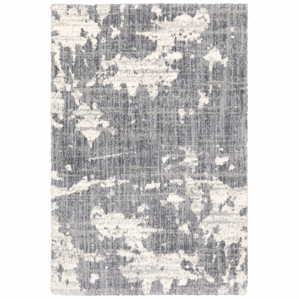 2X8 Grey And Ivory Grey Matter Runner Rug Image 3