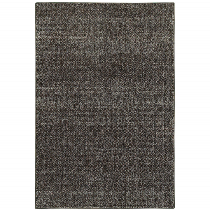 2 x 3 Gray Geometric Power Loom Area Rug Image 1