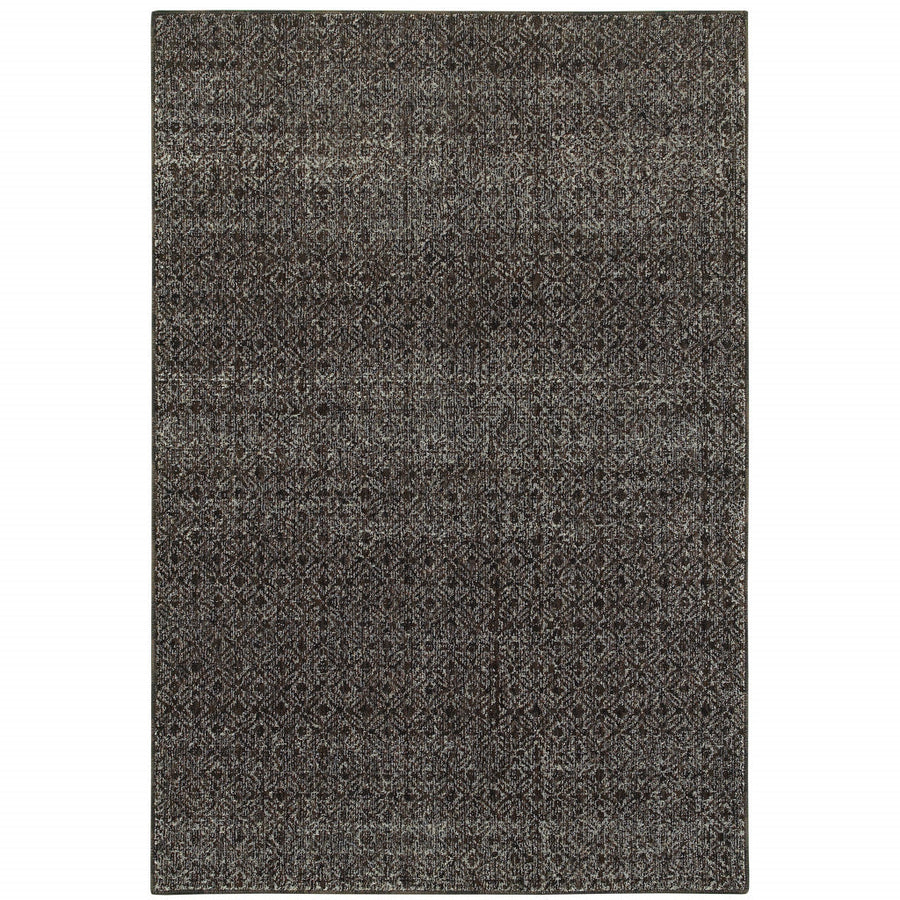 2 x 3 Gray Geometric Power Loom Area Rug Image 1