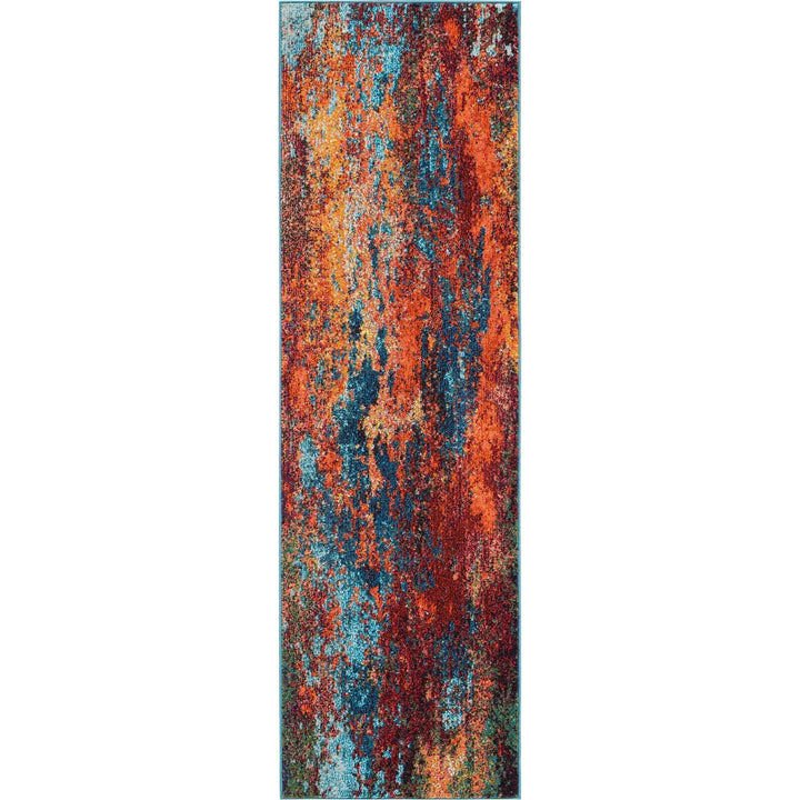 2 X 8 Atlantic Abstract Power Loom Non Skid Runner Rug Image 1