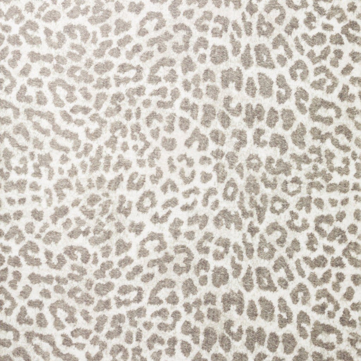 2 X 8 Beige and Cream Leopard Print Shag Handmade Non Skid Runner Rug Image 12