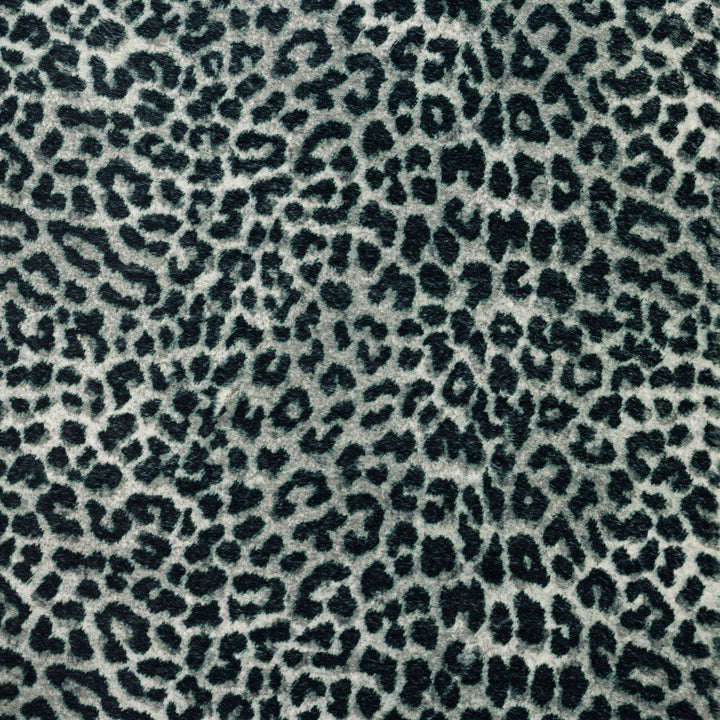 2 X 8 Black and Gray Leopard Print Shag Handmade Non Skid Runner Rug Image 10