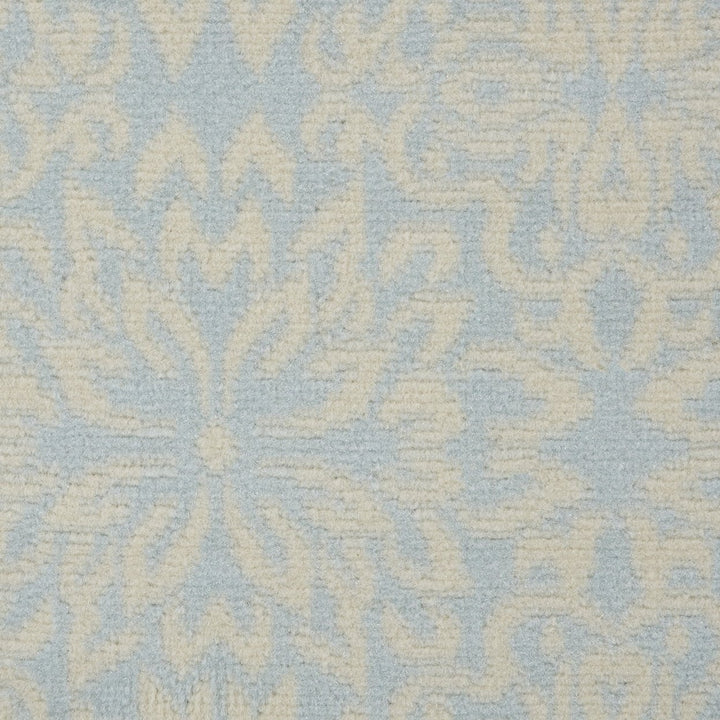 2 X 4 Light Blue Floral Power Loom Area Rug Image 8