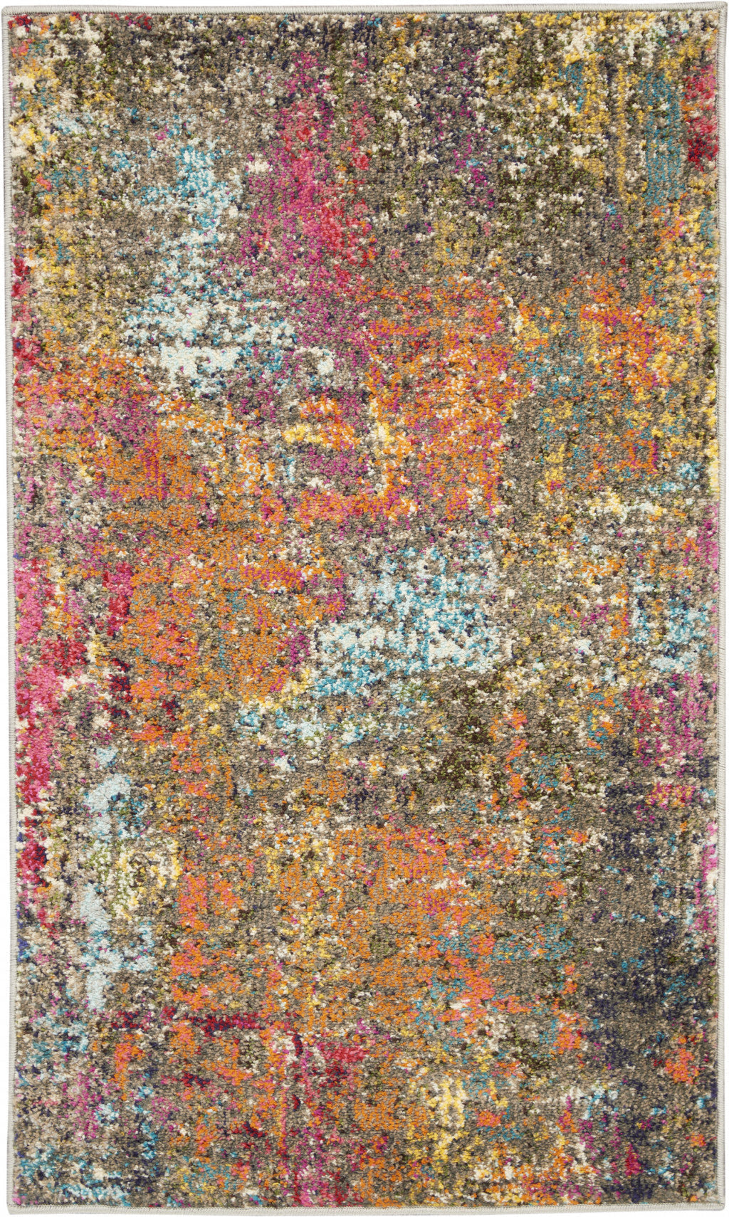 2 X 4 Sunset Abstract Power Loom Non Skid Area Rug Image 1