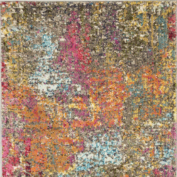 2 X 4 Sunset Abstract Power Loom Non Skid Area Rug Image 4