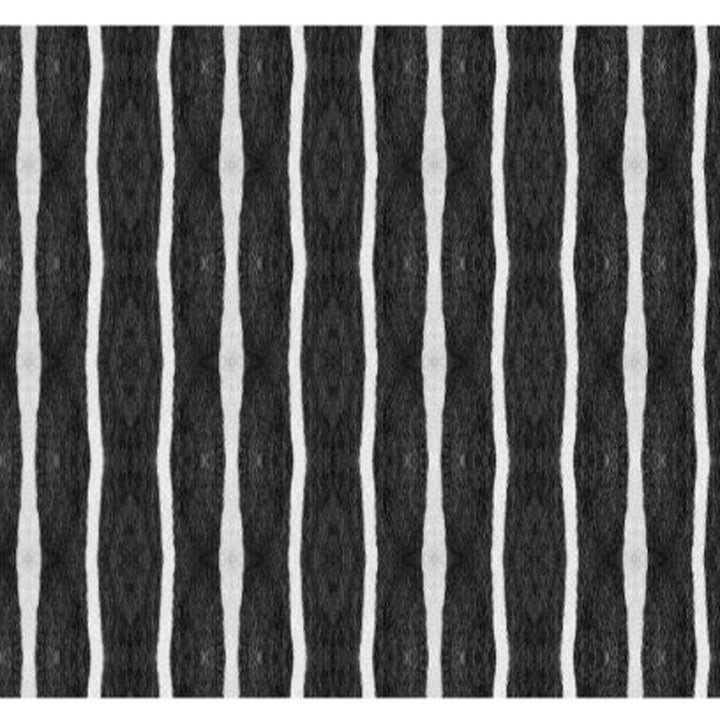 2 X 5 Black And White Modern Stripe Printed Vinyl Area Rug with UV Protection Image 3