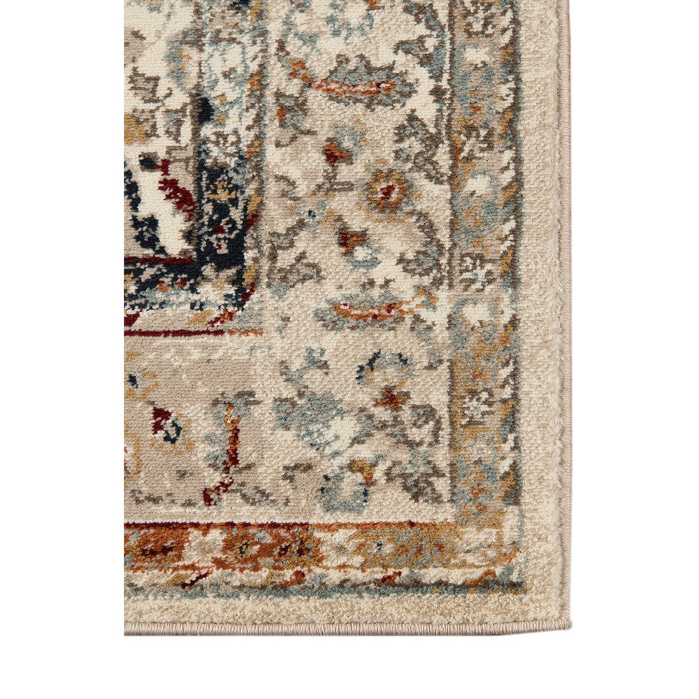 2 x 3 Beige Floral Medallion Power Loom Area Rug Image 2