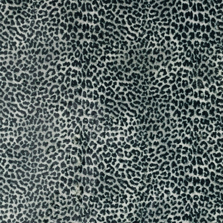 2 X 3 Black and Gray Leopard Print Shag Handmade Non Skid Area Rug Image 4