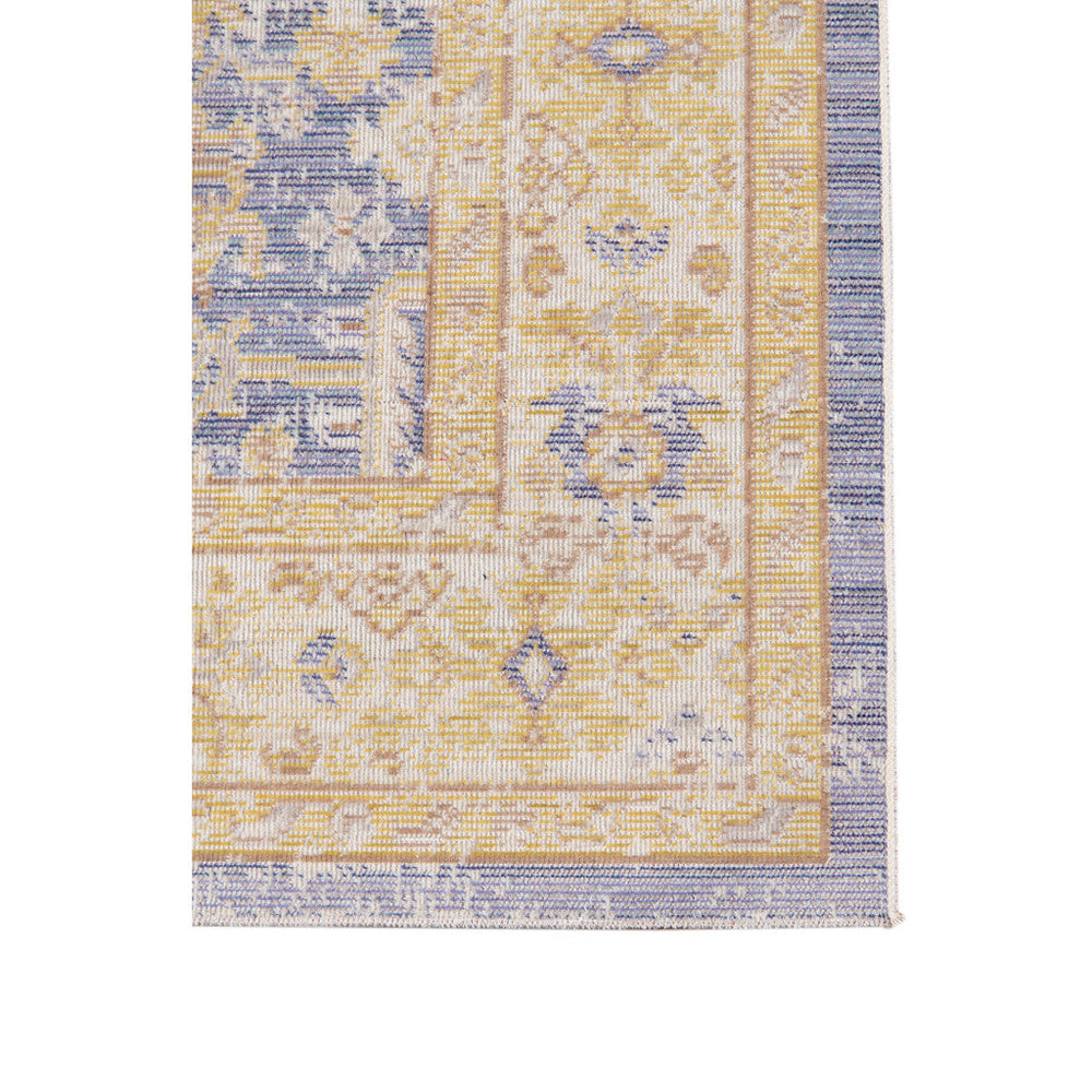 2 x 3 Purple and Ivory Oriental Power Loom Distressed Area Rug Image 2