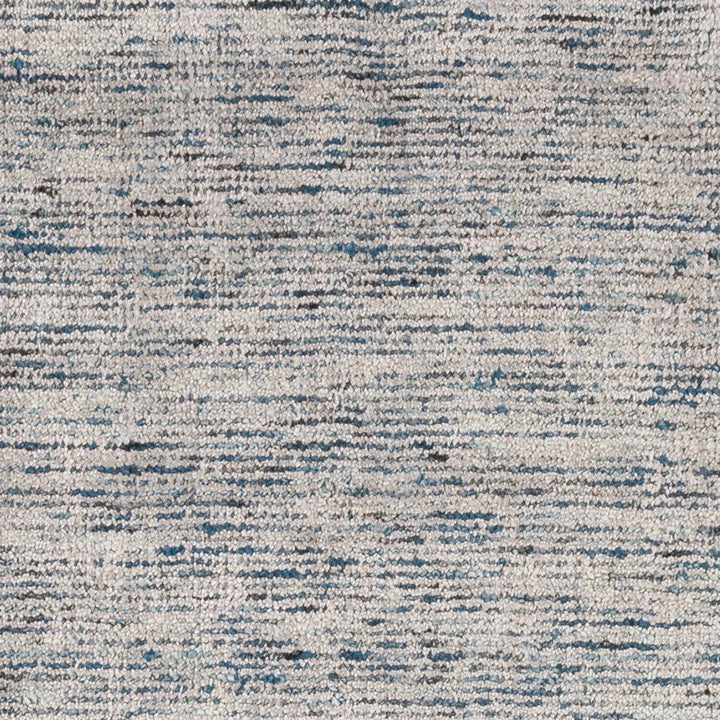 20 Blue and Ivory Wool Hand Loomed Runner Rug Image 5