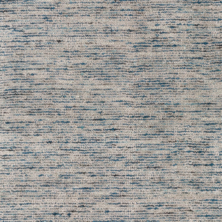 20 Blue and Ivory Wool Hand Loomed Runner Rug Image 11