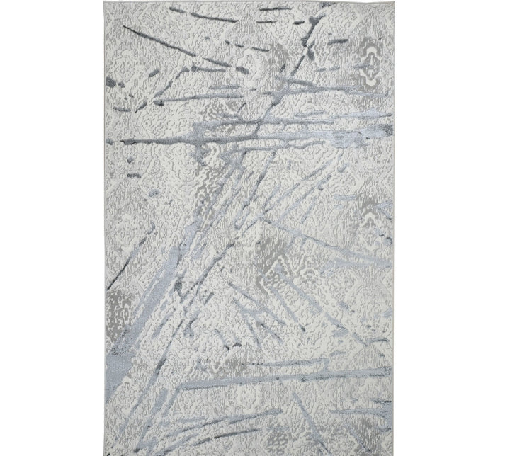 3 X 5 Gray and Silver Abstract Area Rug Image 10