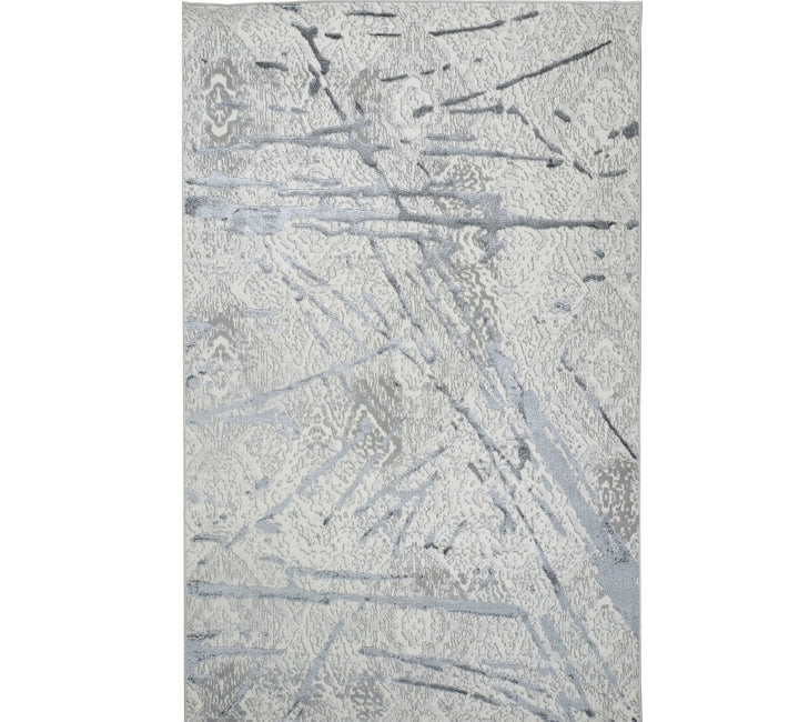 3 X 5 Gray and Silver Abstract Area Rug Image 11