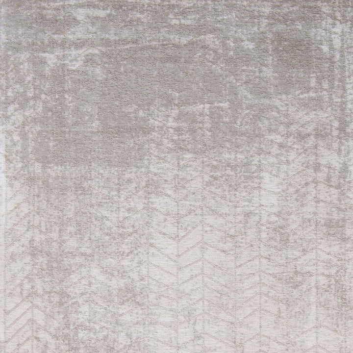 3 X 5 Gray and White Chevron Non Skid Area Rug Image 3