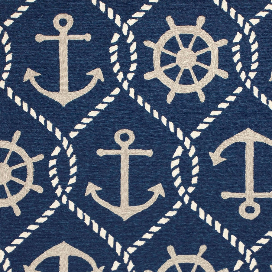 3 X 5 Navy Blue Hand Tufted Area Rug Image 1