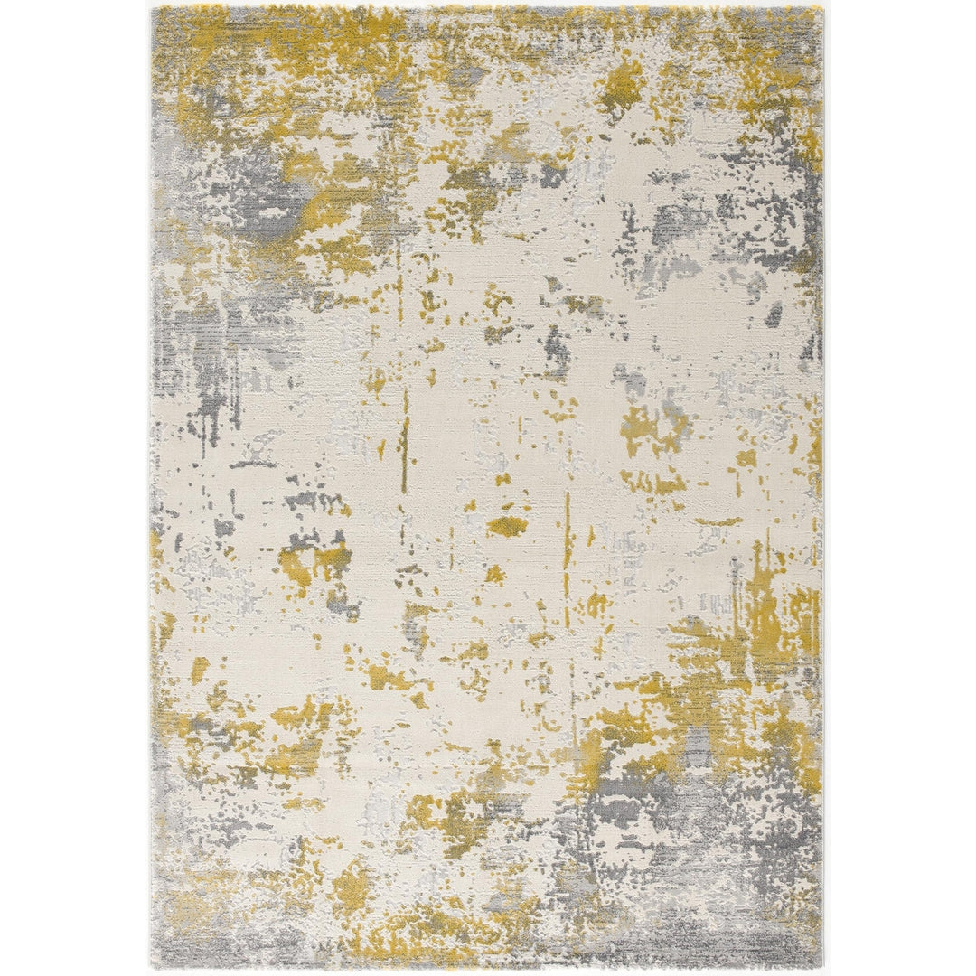 6 X 9 Gold Abstract Dhurrie Area Rug Image 3