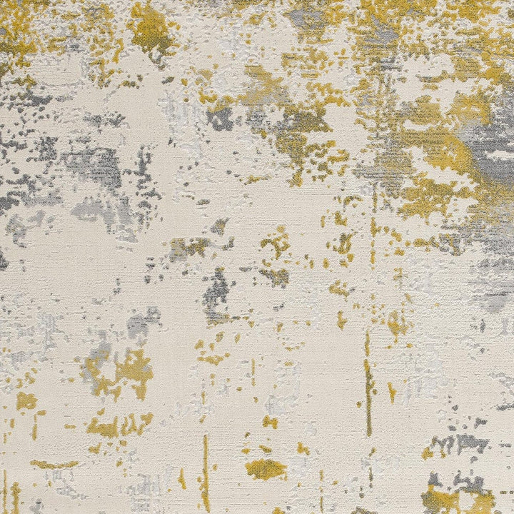 6 X 9 Gold Abstract Dhurrie Area Rug Image 8