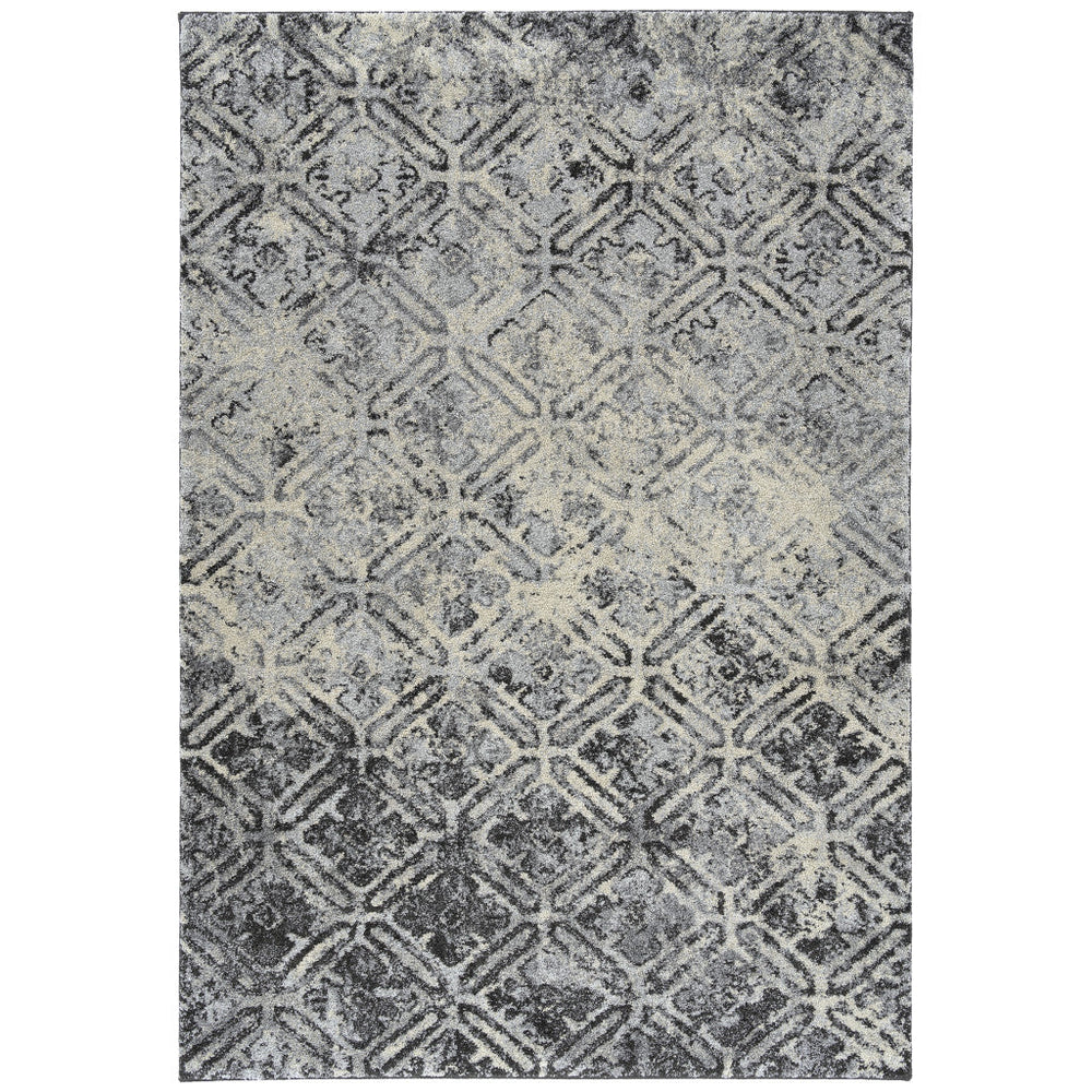 3 X 5 Grey Diamond Area Rug Image 2