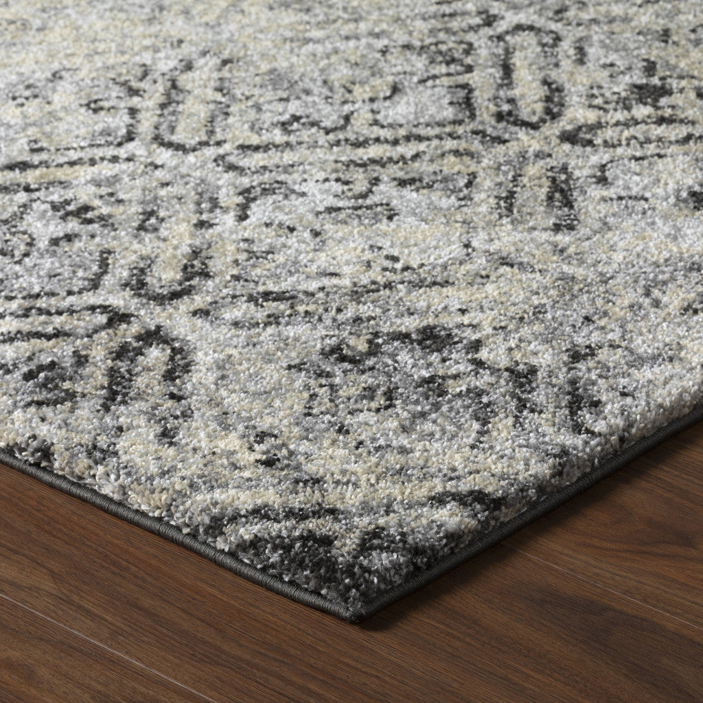 3 X 5 Grey Diamond Area Rug Image 12