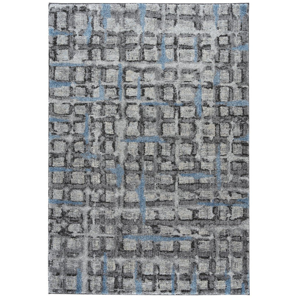 3 X 5 Grey Geometric Area Rug Image 2