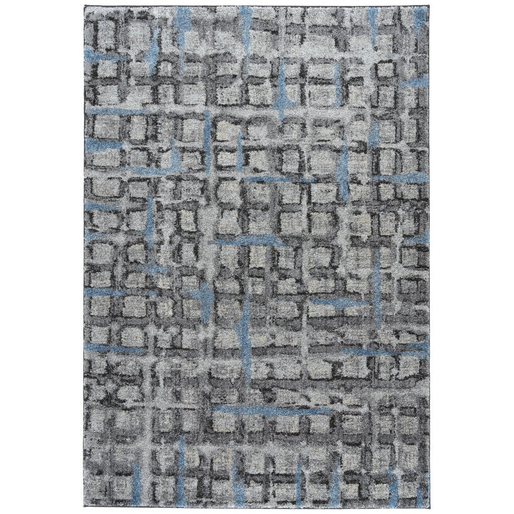 3 X 5 Grey Geometric Area Rug Image 2