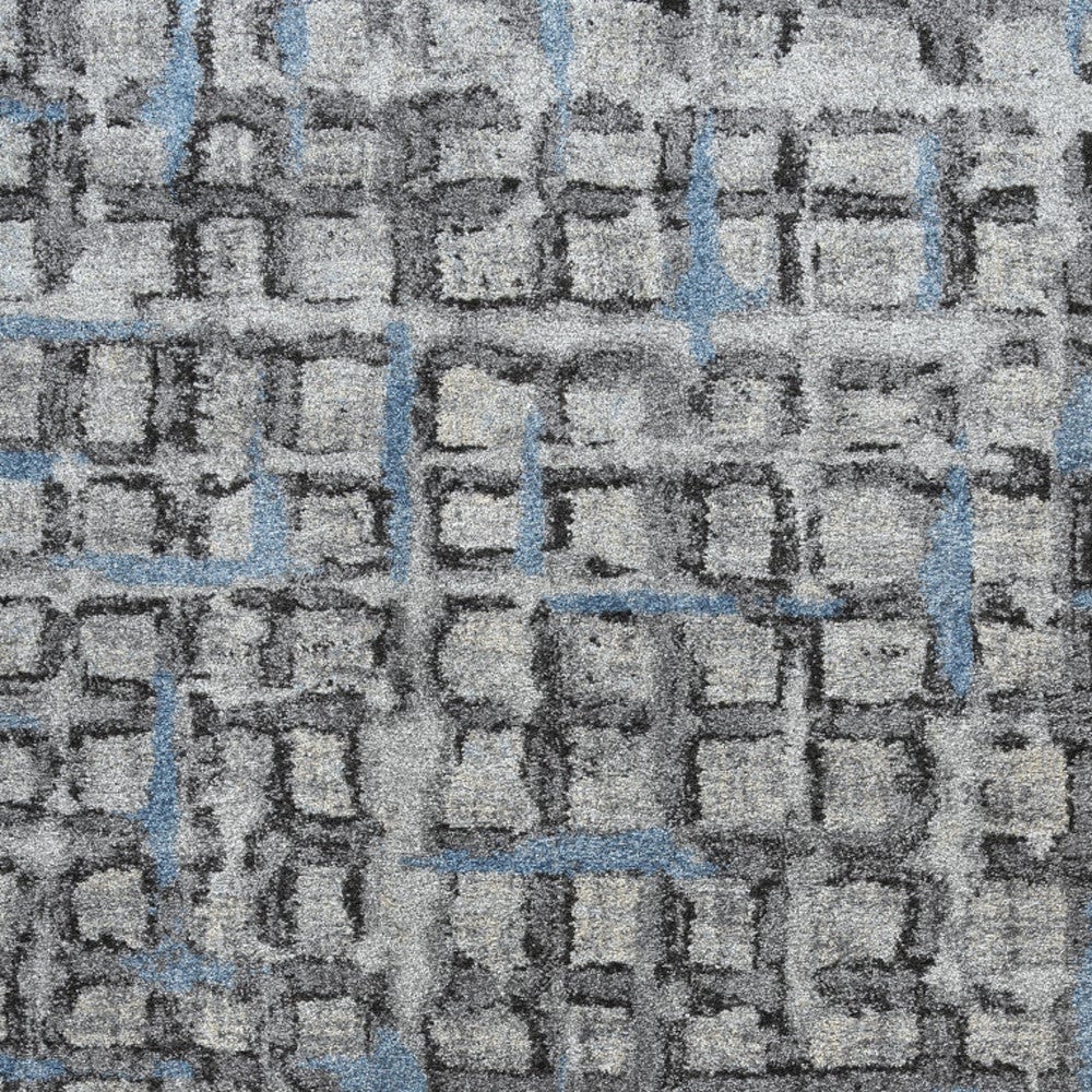 3 X 5 Grey Geometric Area Rug Image 3