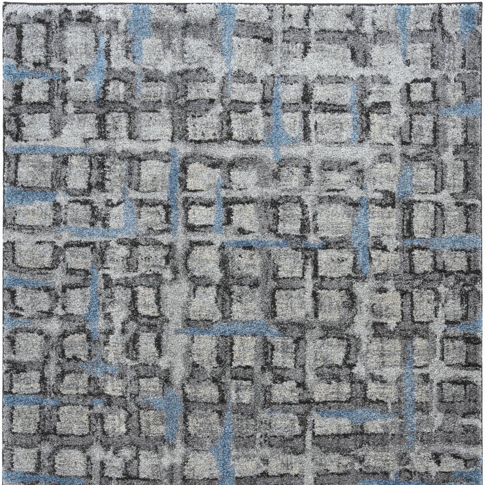 3 X 5 Grey Geometric Area Rug Image 4