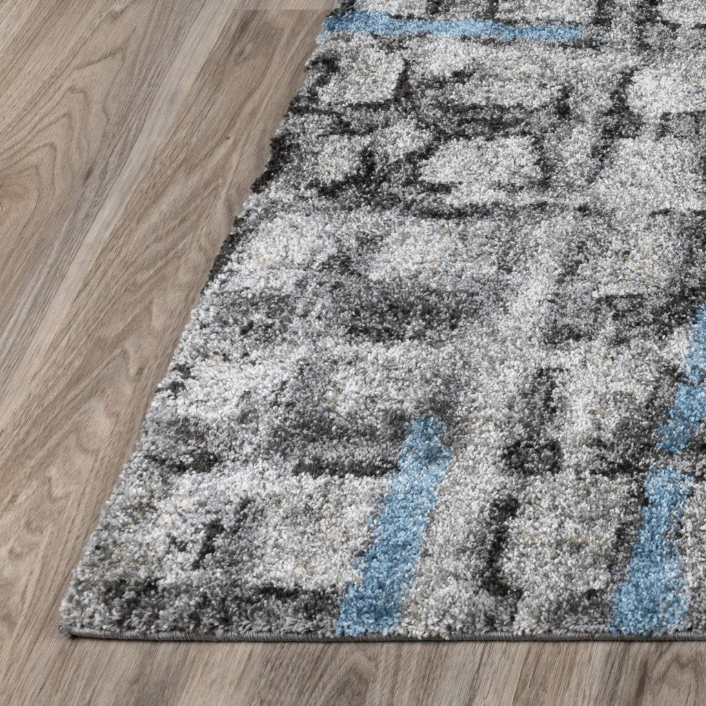 3 X 5 Grey Geometric Area Rug Image 5