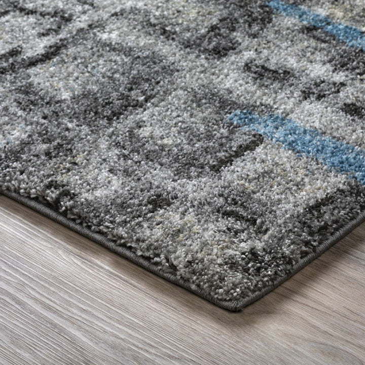 3 X 5 Grey Geometric Area Rug Image 9