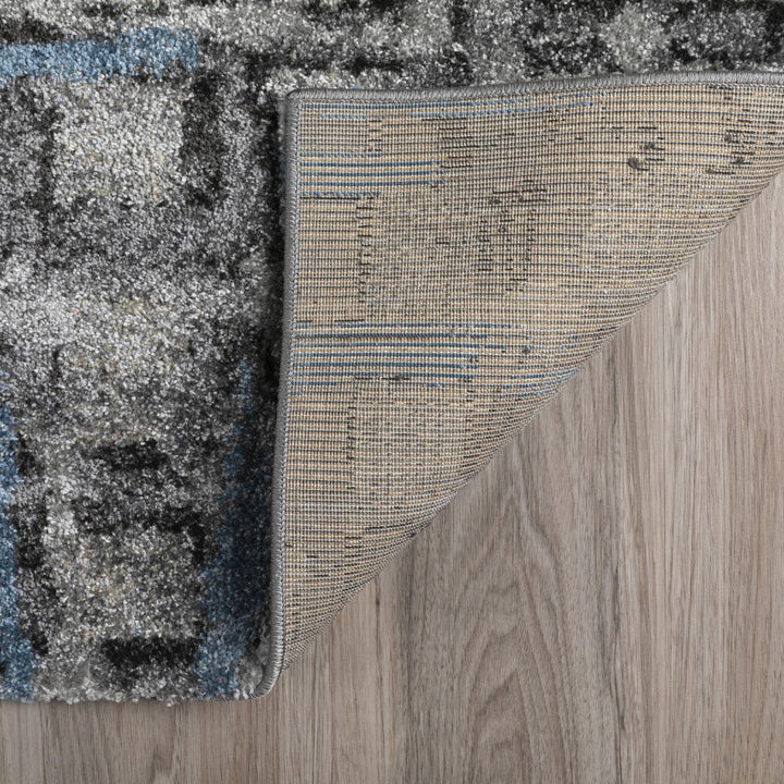 3 X 5 Grey Geometric Area Rug Image 12