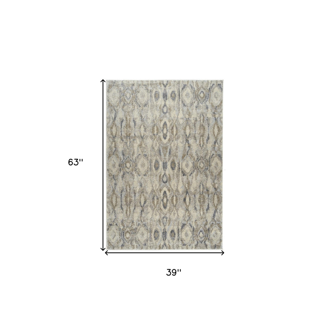 3 X 5 Grey Moroccan Area Rug Image 7