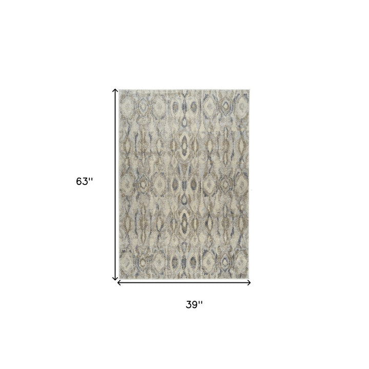 3 X 5 Grey Moroccan Area Rug Image 7