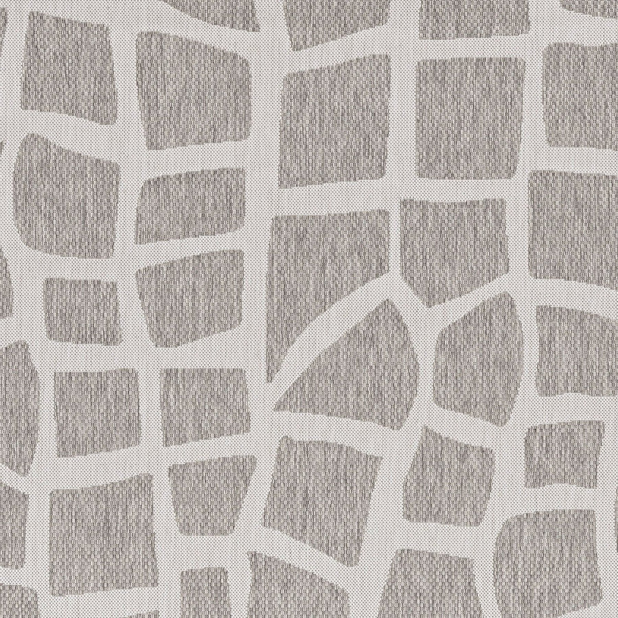 3 X 4 Gray and Ivory Cobblestone Area Rug Image 1