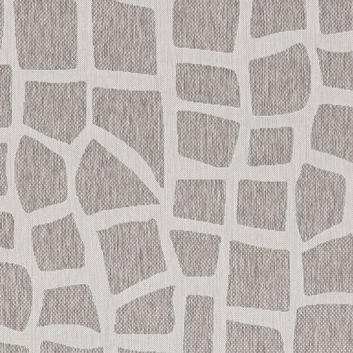 3 X 4 Gray and Ivory Cobblestone Area Rug Image 1