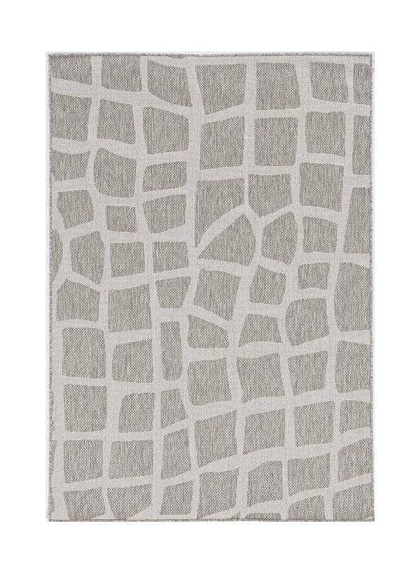 3 X 4 Gray and Ivory Cobblestone Area Rug Image 4