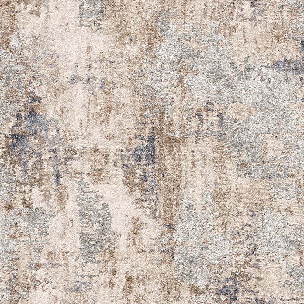 3 X 5 Beige Abstract Dhurrie Area Rug Image 3