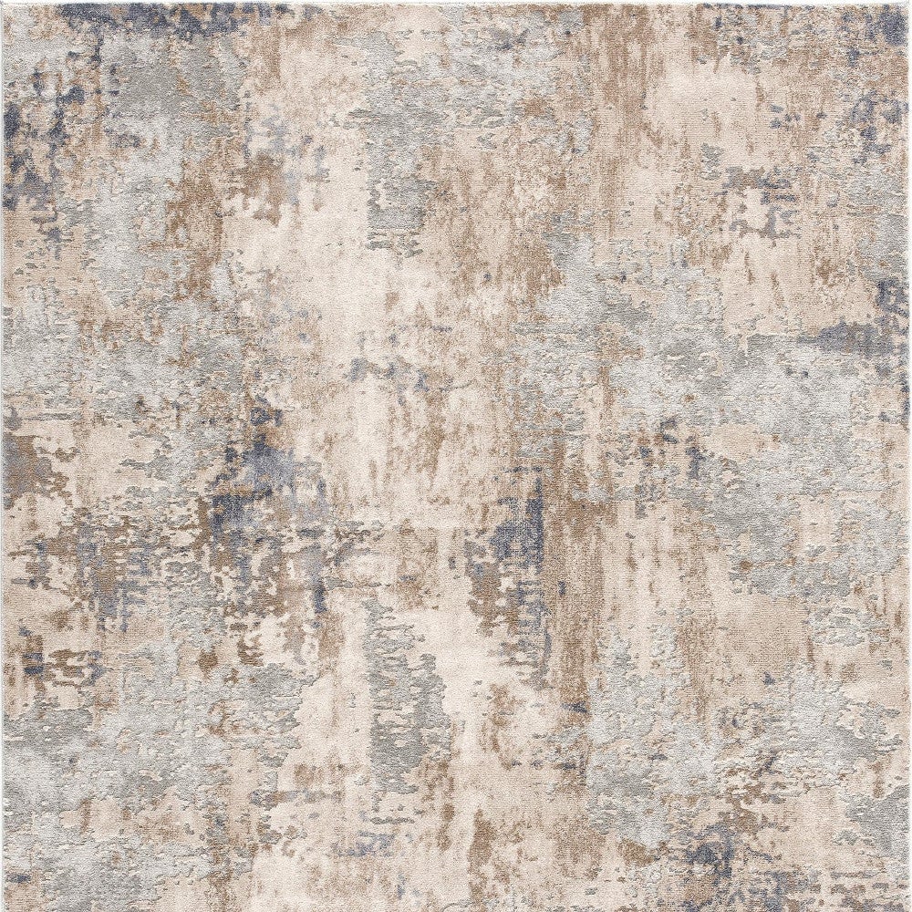 3 X 5 Beige Abstract Dhurrie Area Rug Image 5