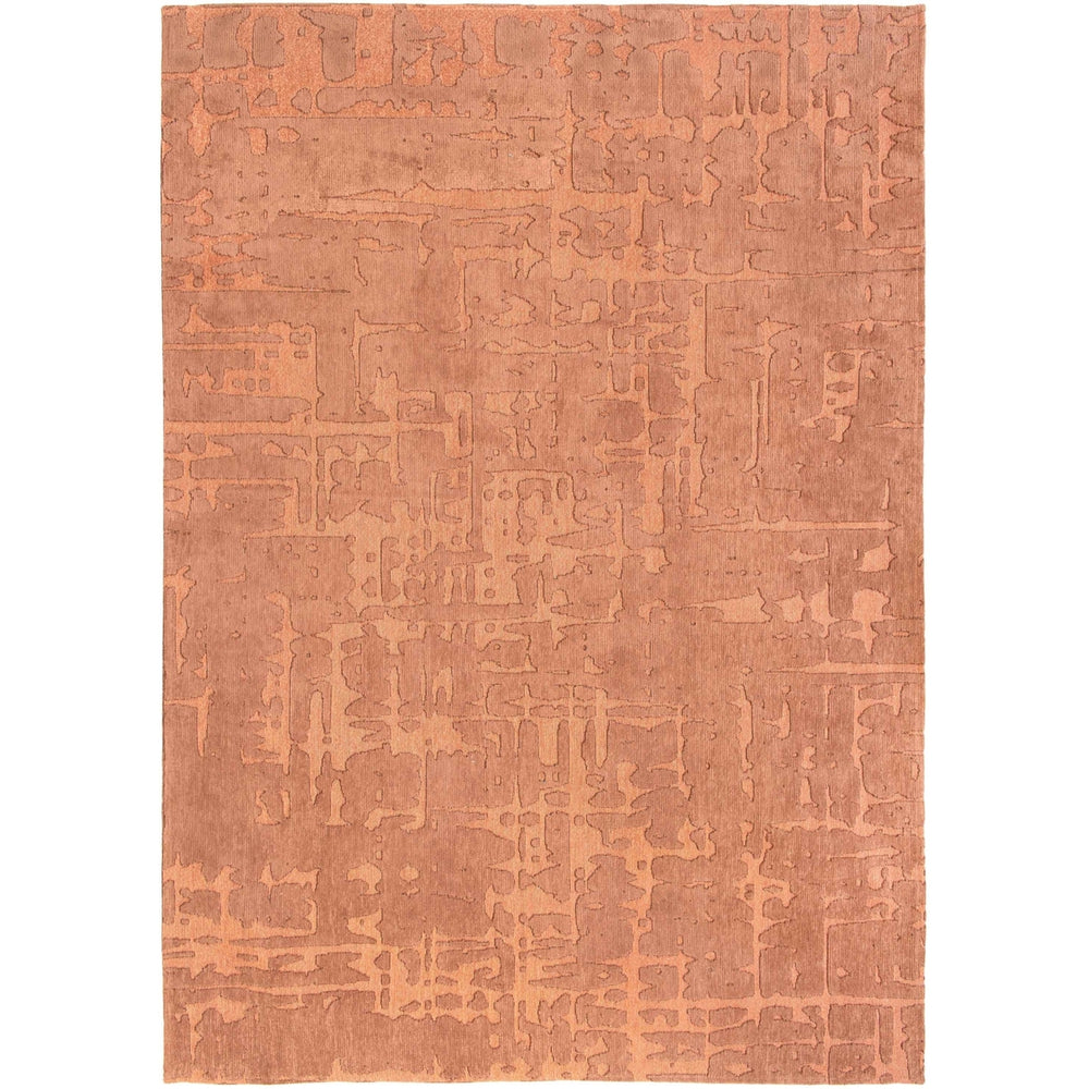 3 X 5 Orange Abstract Non Skid Area Rug Image 2