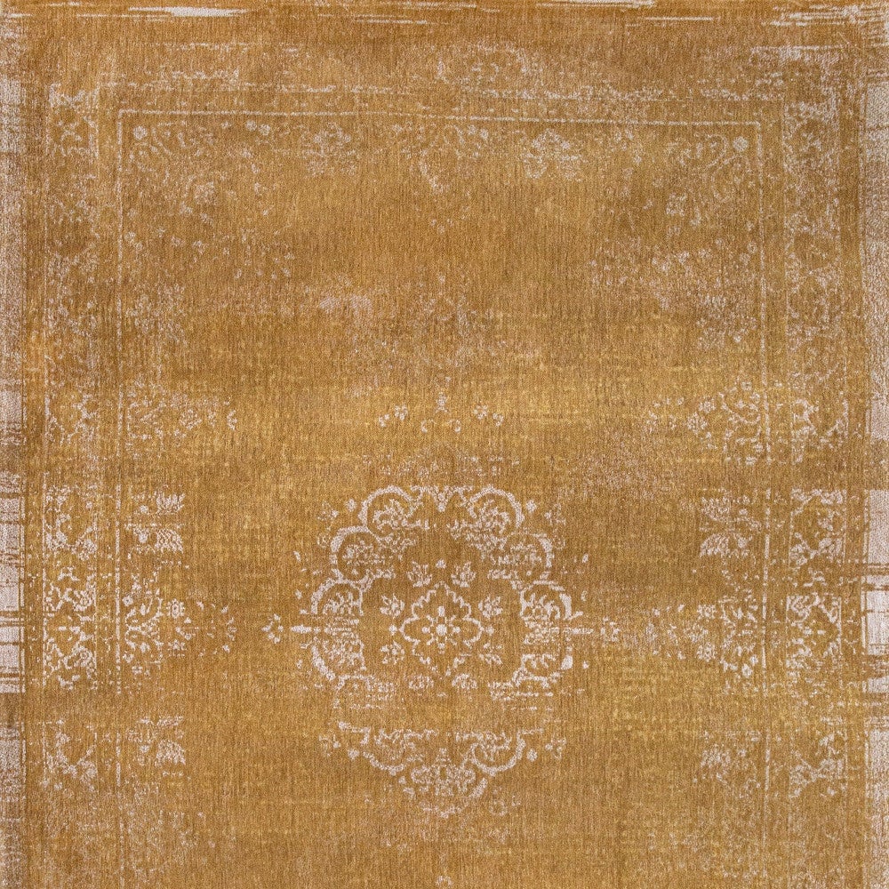 3 X 5 Orange and White Medallion Non Skid Area Rug Image 6