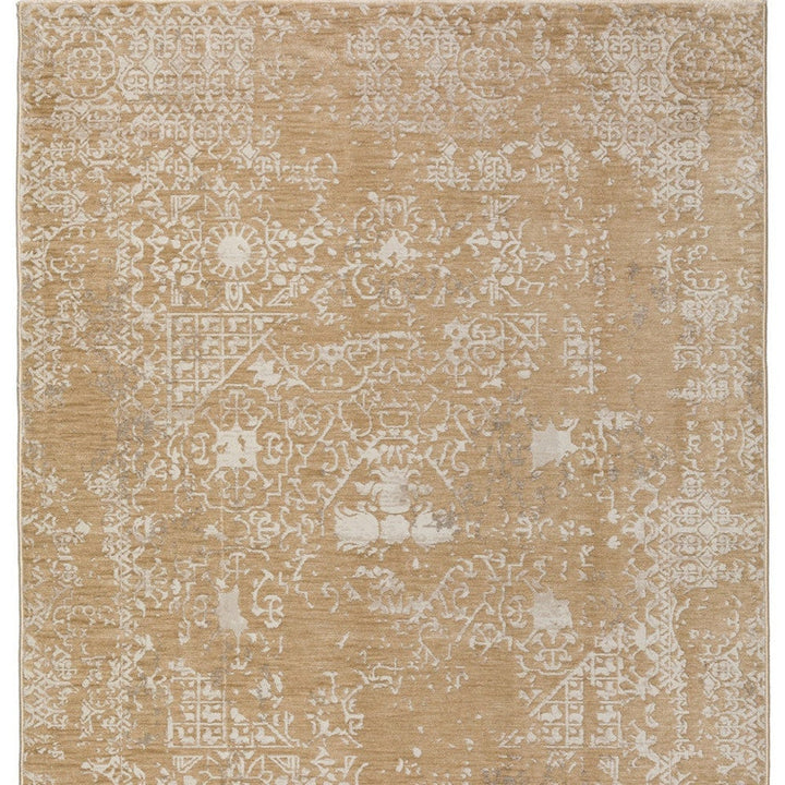 3 X 5 Beige Oriental Area Rug With Fringe Image 7