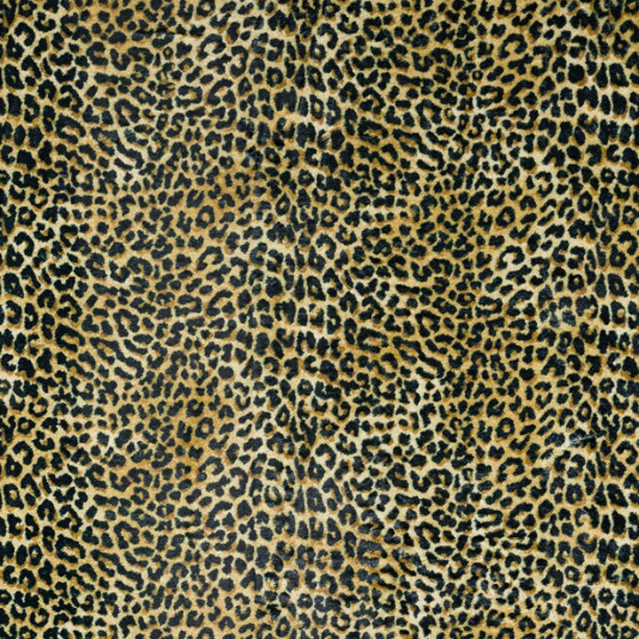 3 X 5 Black and Gold Leopard Print Shag Handmade Non Skid Area Rug Image 3