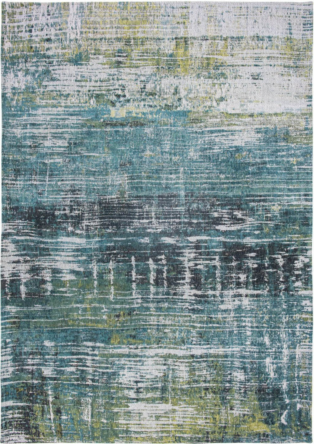 3 X 5 Blue and Green Abstract Non Skid Area Rug Image 2