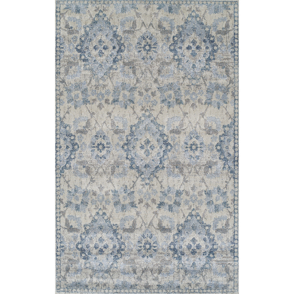 3 X 5 Blue Oriental Area Rug Image 2