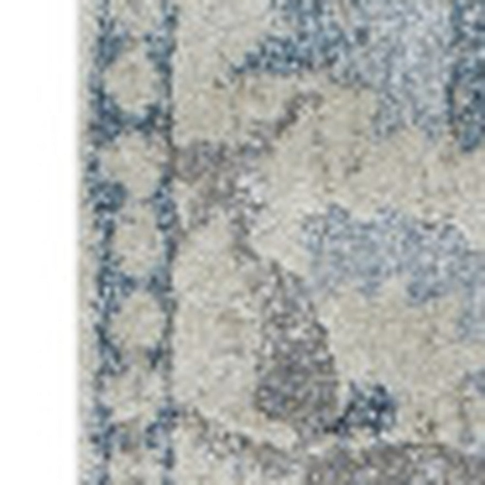 3 X 5 Blue Oriental Area Rug Image 5