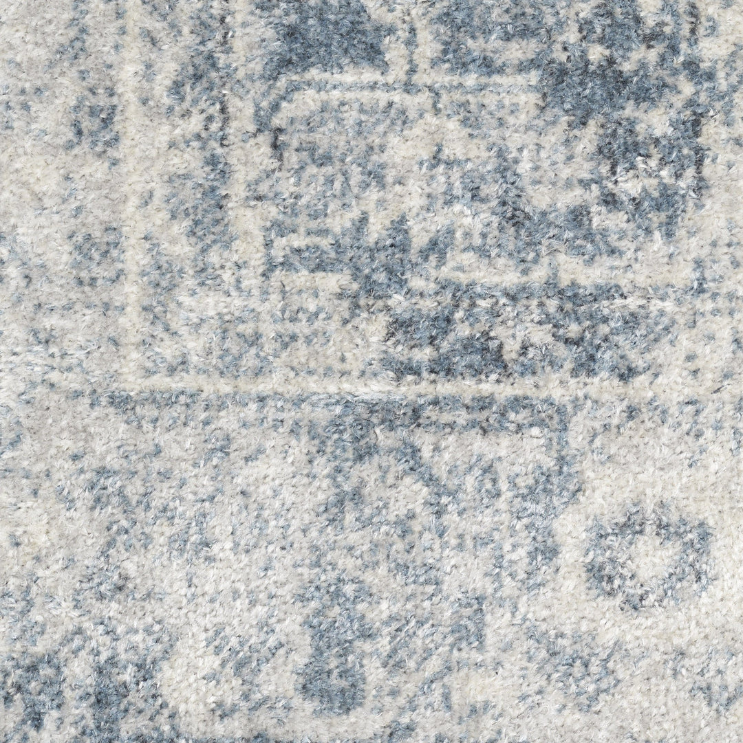 3 X 5 Blue Oriental Power Loom Distressed Washable Area Rug Image 7